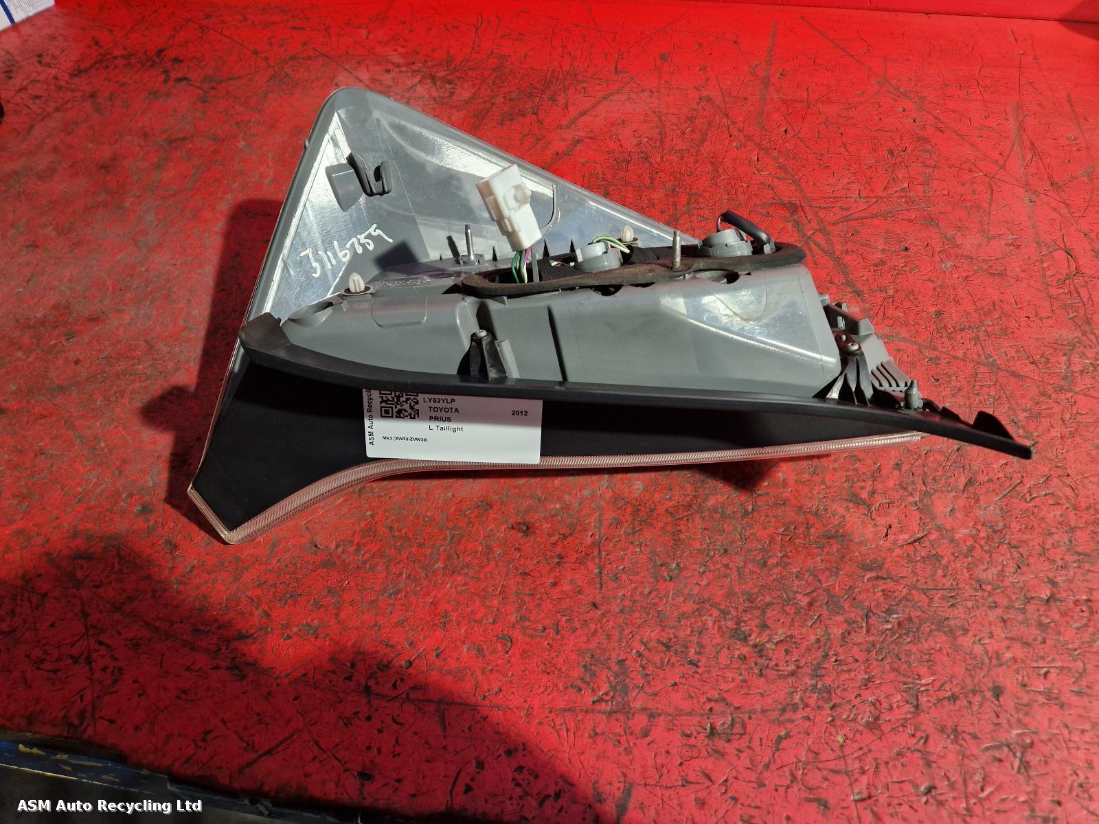 View Auto part L Taillight Toyota Prius 2012