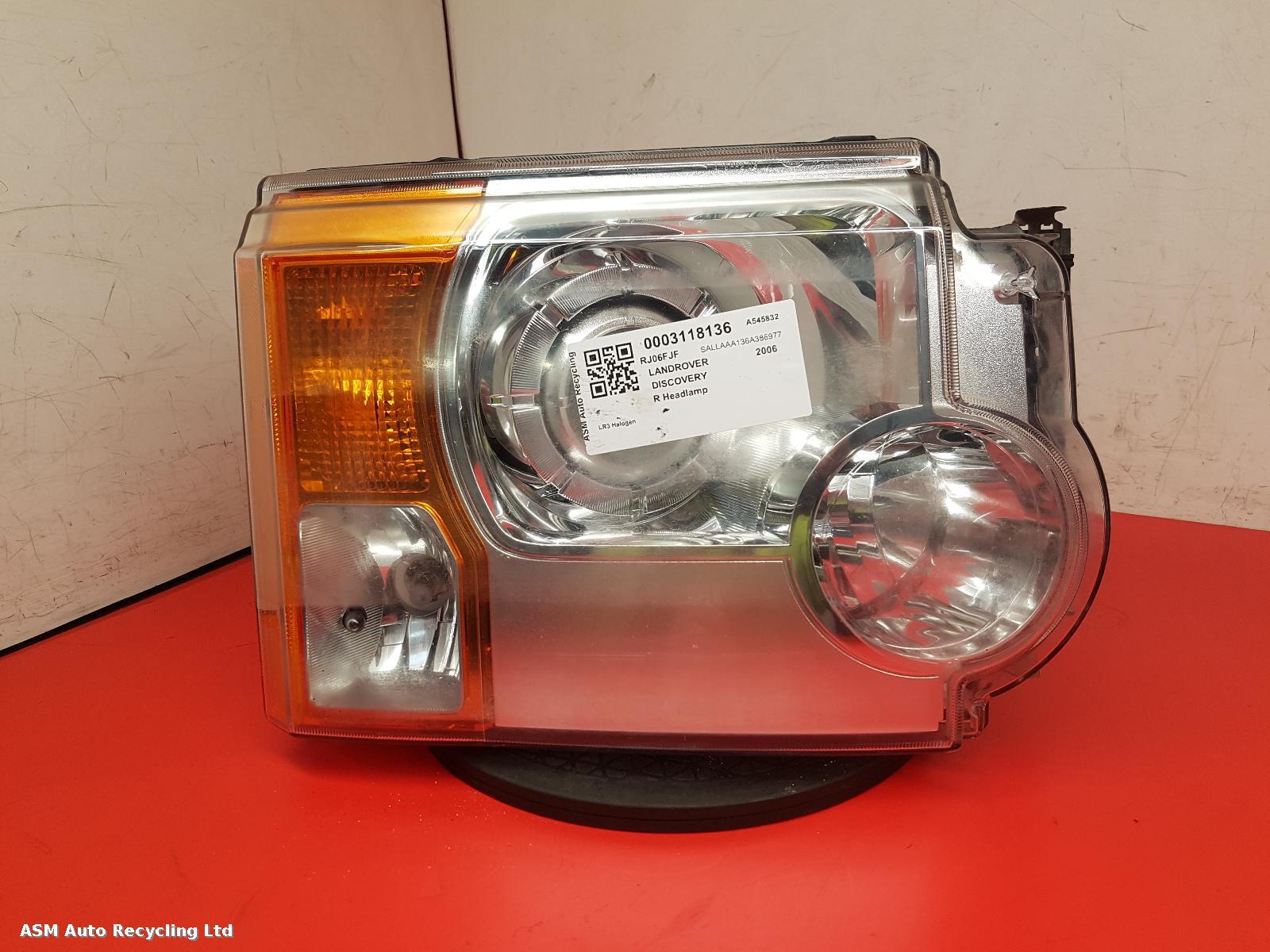 View Auto part R Headlamp Land Rover Discovery 2006