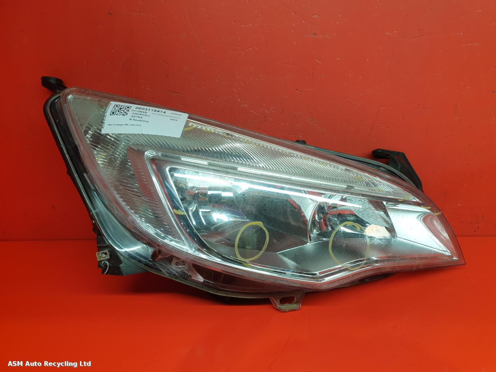 View Auto part R Headlamp Vauxhall Astra 2010