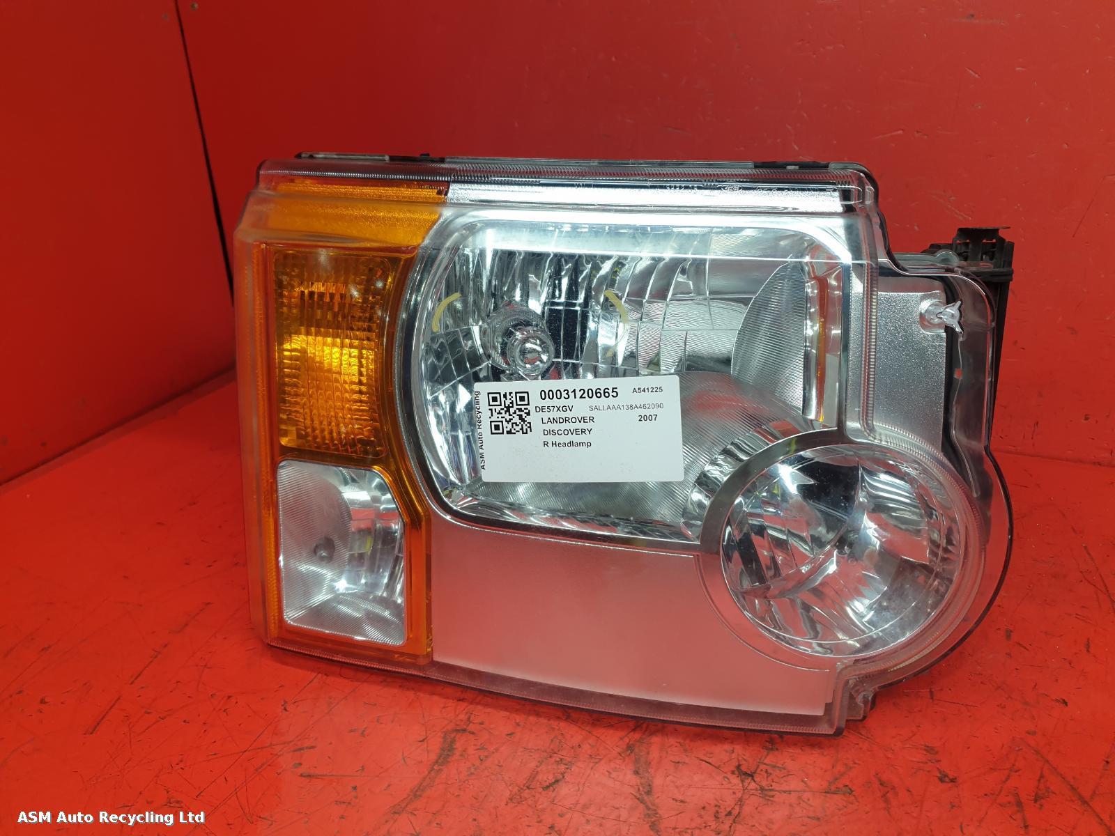 View Auto part R Headlamp Land Rover Discovery 2007