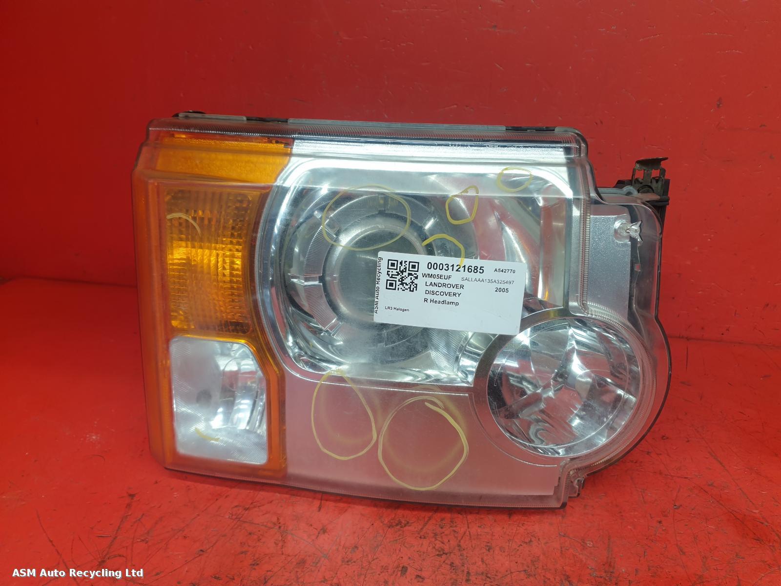View Auto part R Headlamp Land Rover Discovery 2005