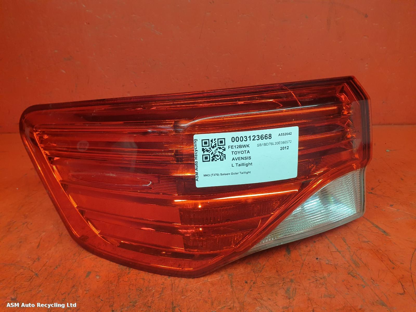 View Auto part L Taillight Toyota Avensis 2012