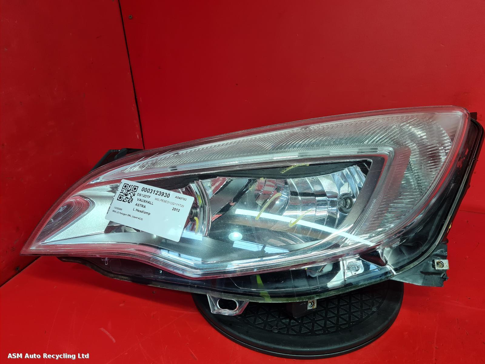 View Auto part L Headlamp Vauxhall Astra 2012