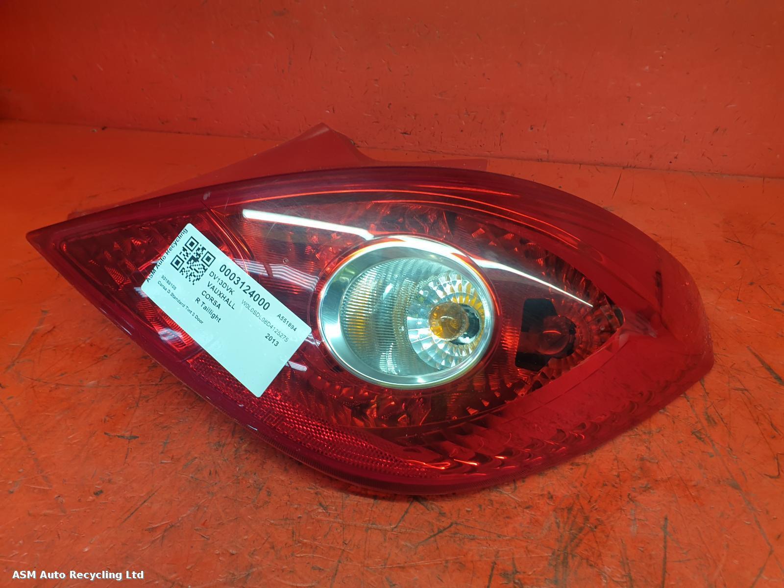 View Auto part R Taillight Vauxhall Corsa 2013