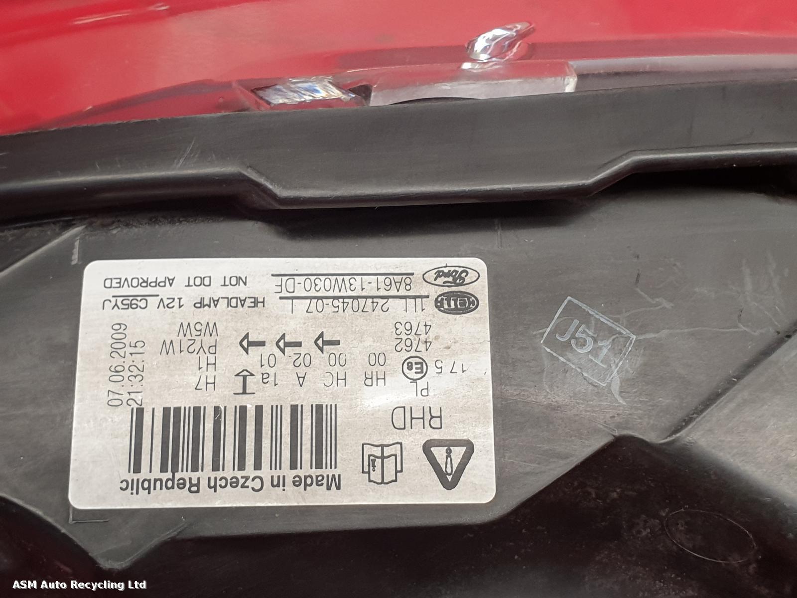 View Auto part L Headlamp Ford Fiesta 2009