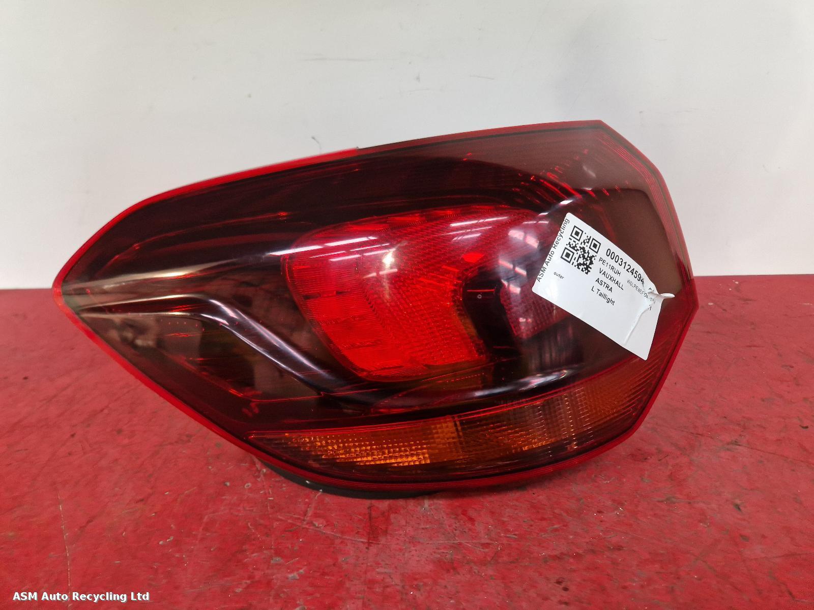 View Auto part L Taillight Vauxhall Astra 2011