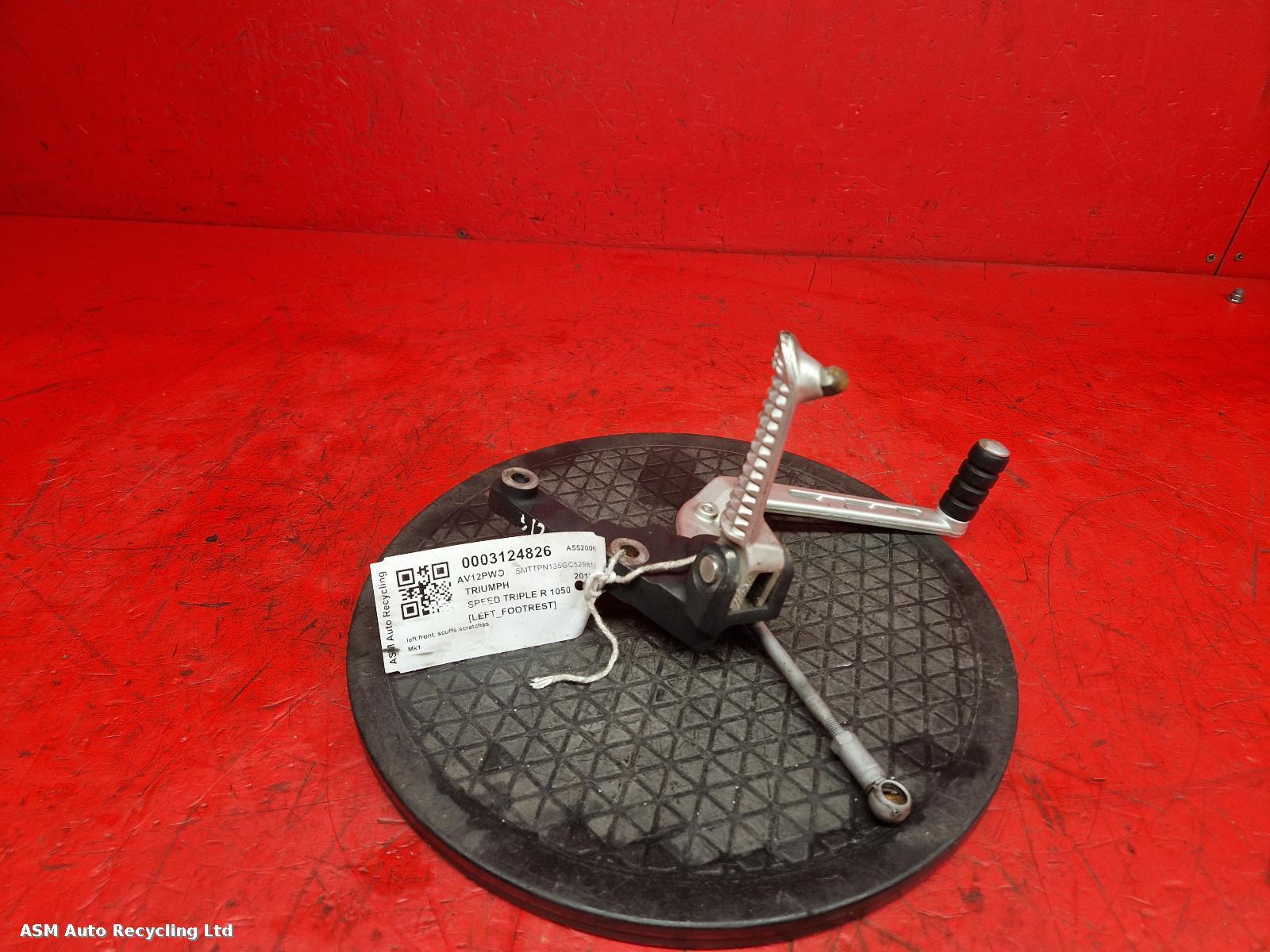 View Auto part Left Footrest Triumph Speed Triple R 1050 2012