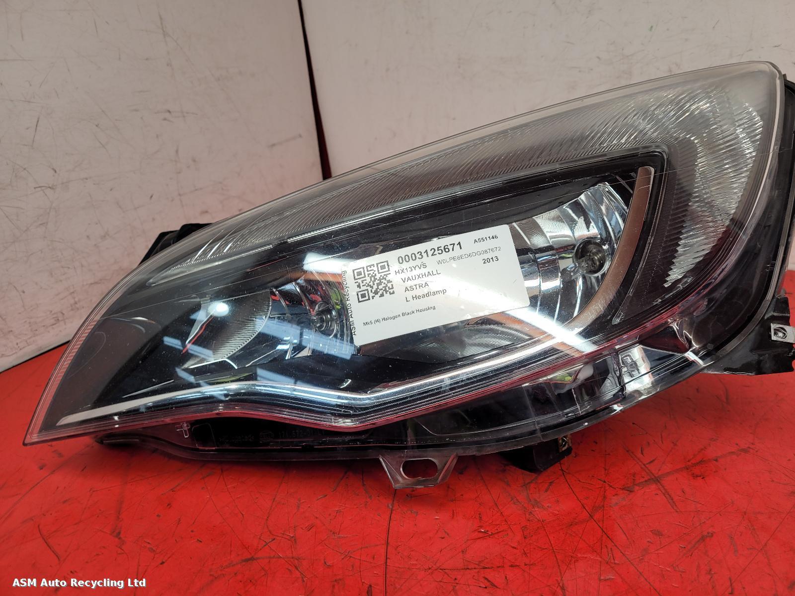 View Auto part L Headlamp Vauxhall Astra 2013