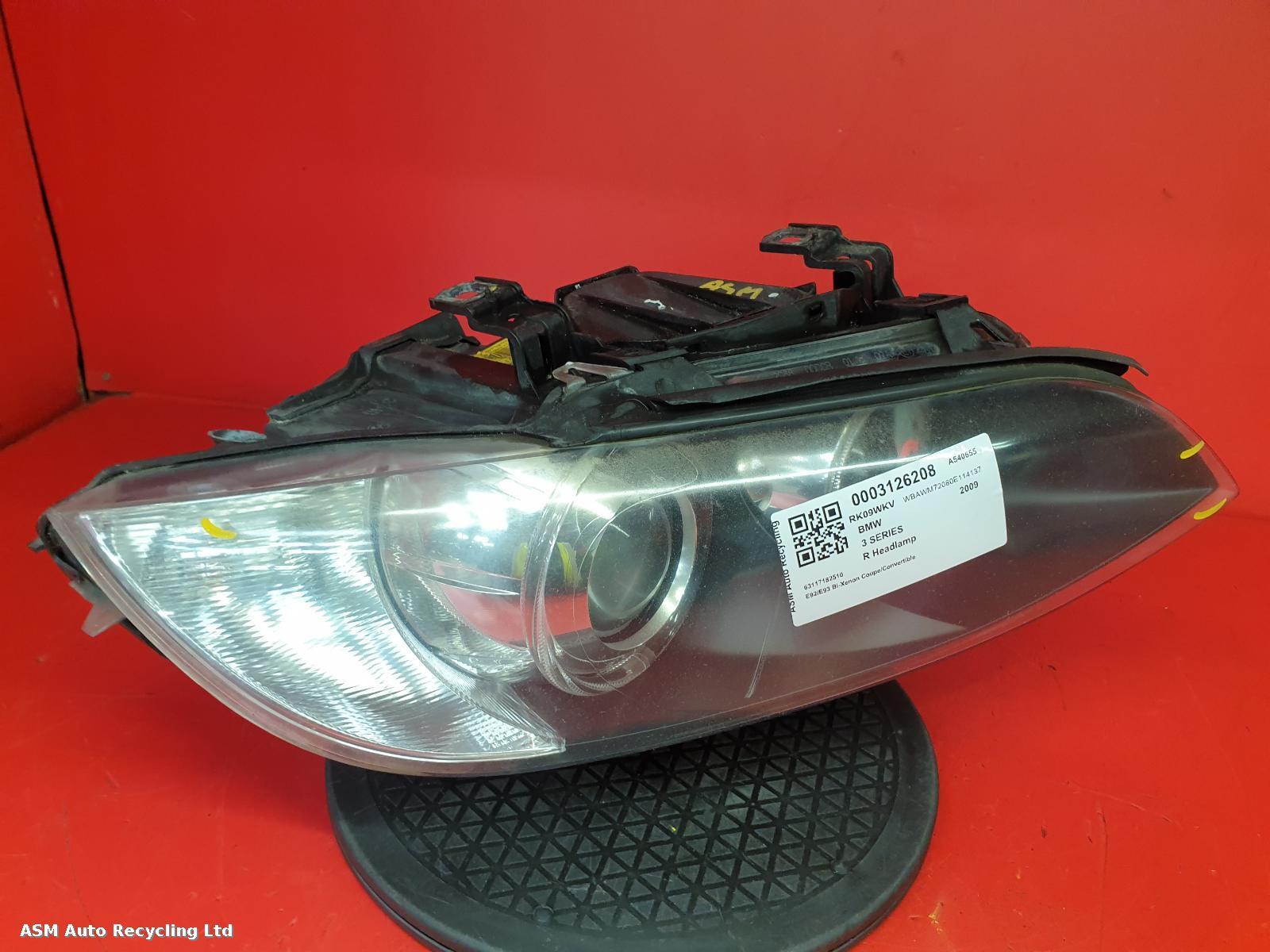 View Auto part R Headlamp Bmw 3 Series 2009