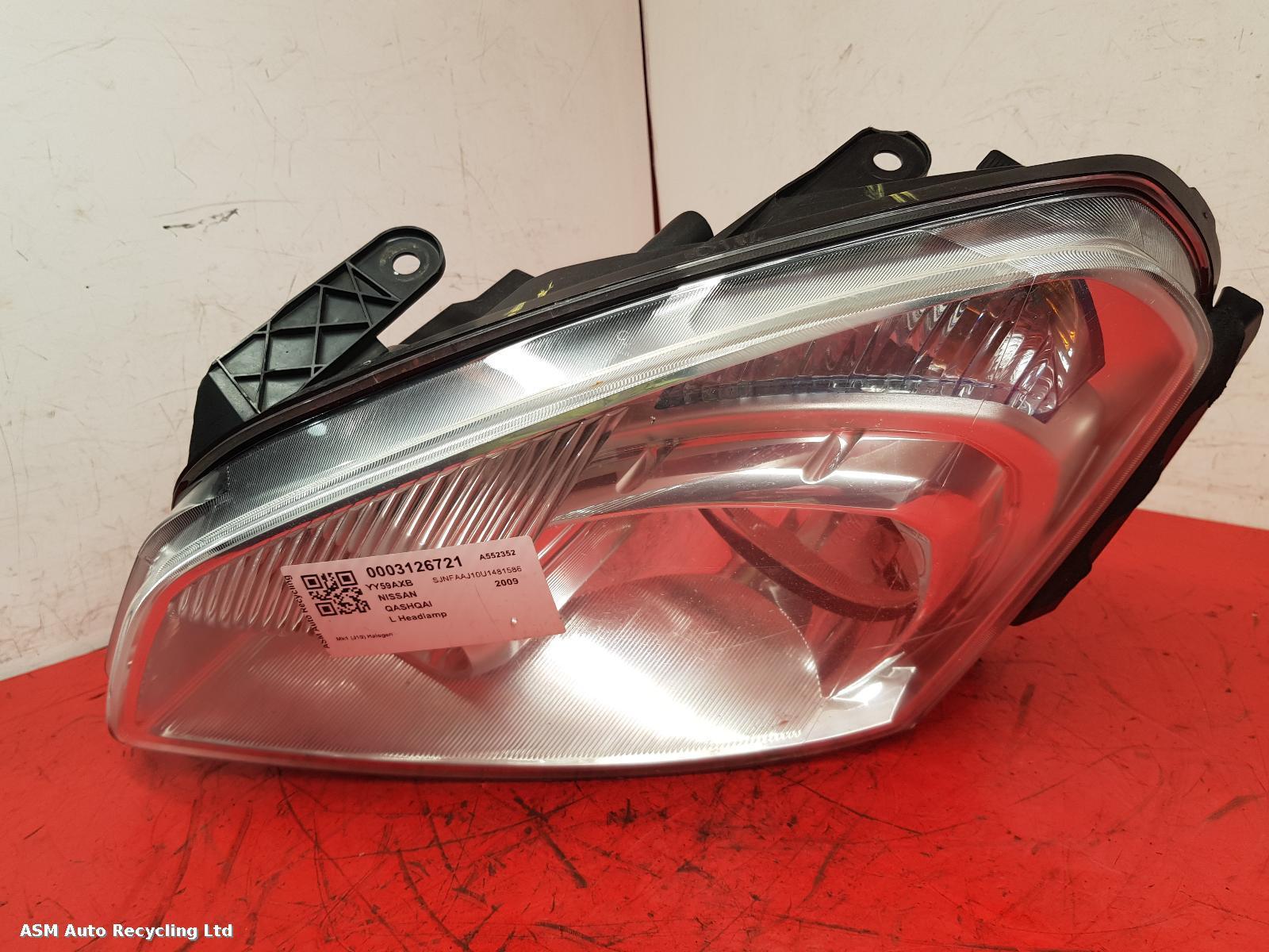 View Auto part L Headlamp Nissan Qashqai 2009
