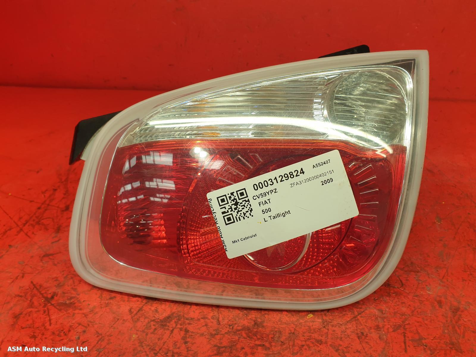 View Auto part L Taillight Fiat 500 2009