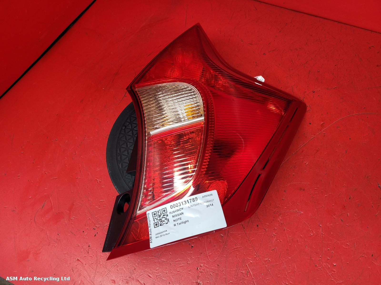 View Auto part R Taillight Nissan Note 2014
