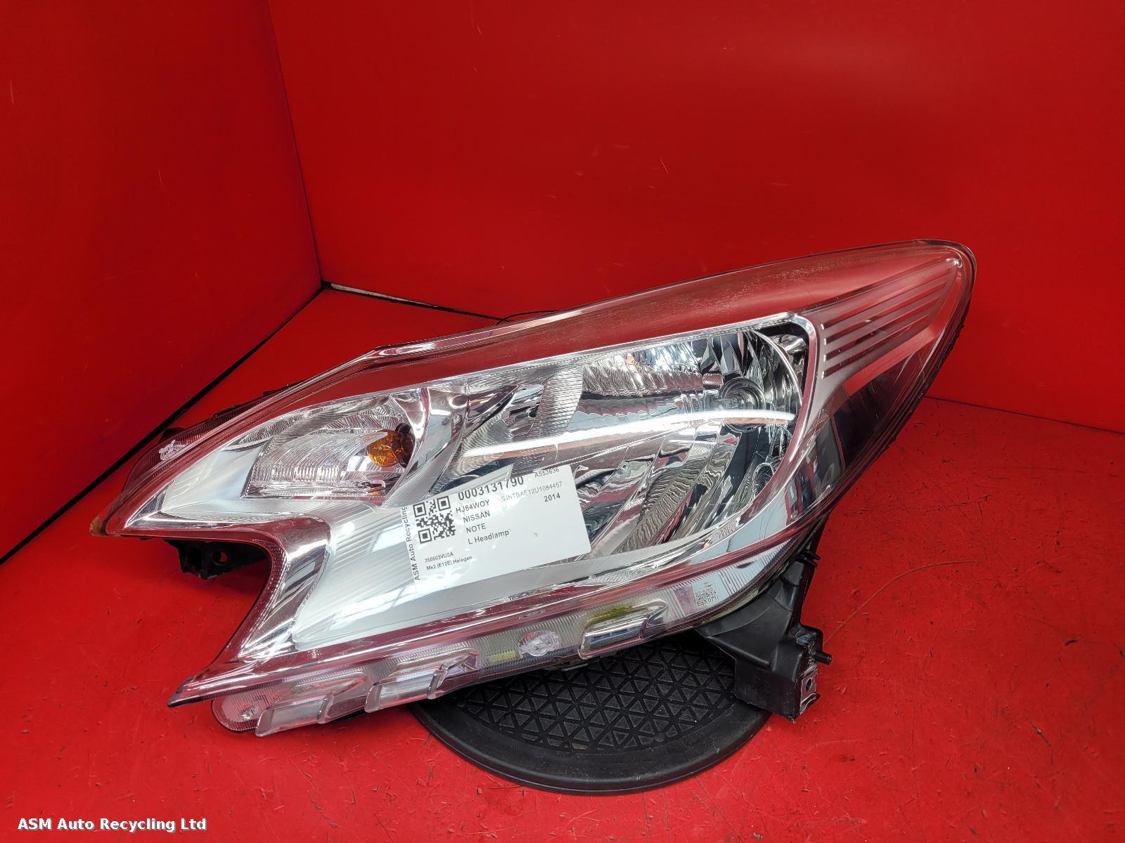 View Auto part L Headlamp Nissan Note 2014