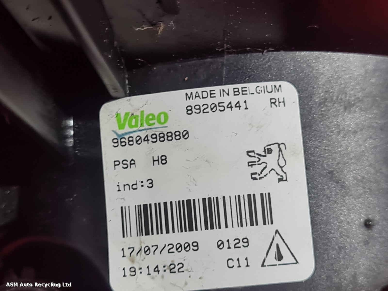View Auto part Fog Lamp Peugeot 308 2009