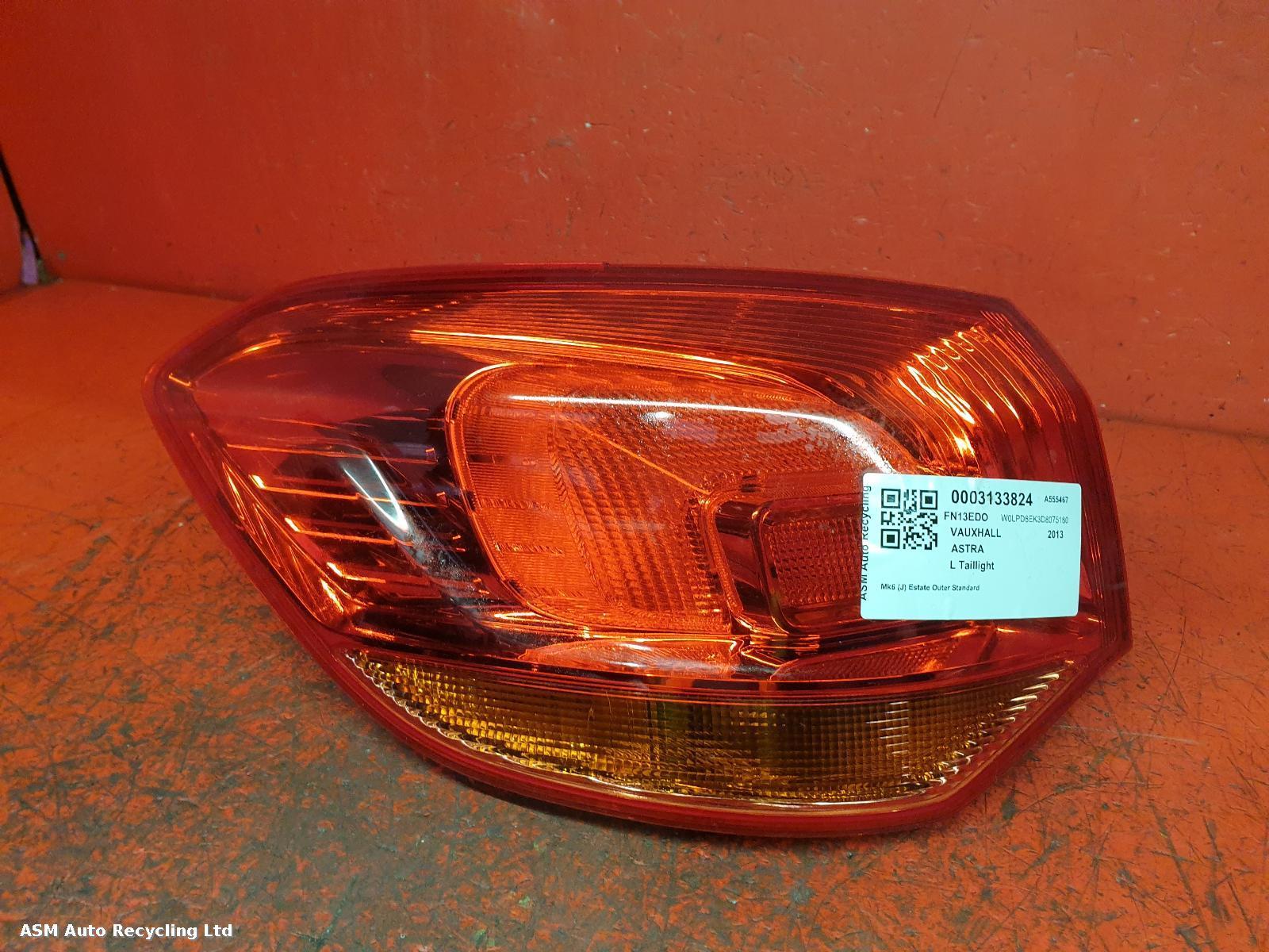 View Auto part L Taillight Vauxhall Astra 2013