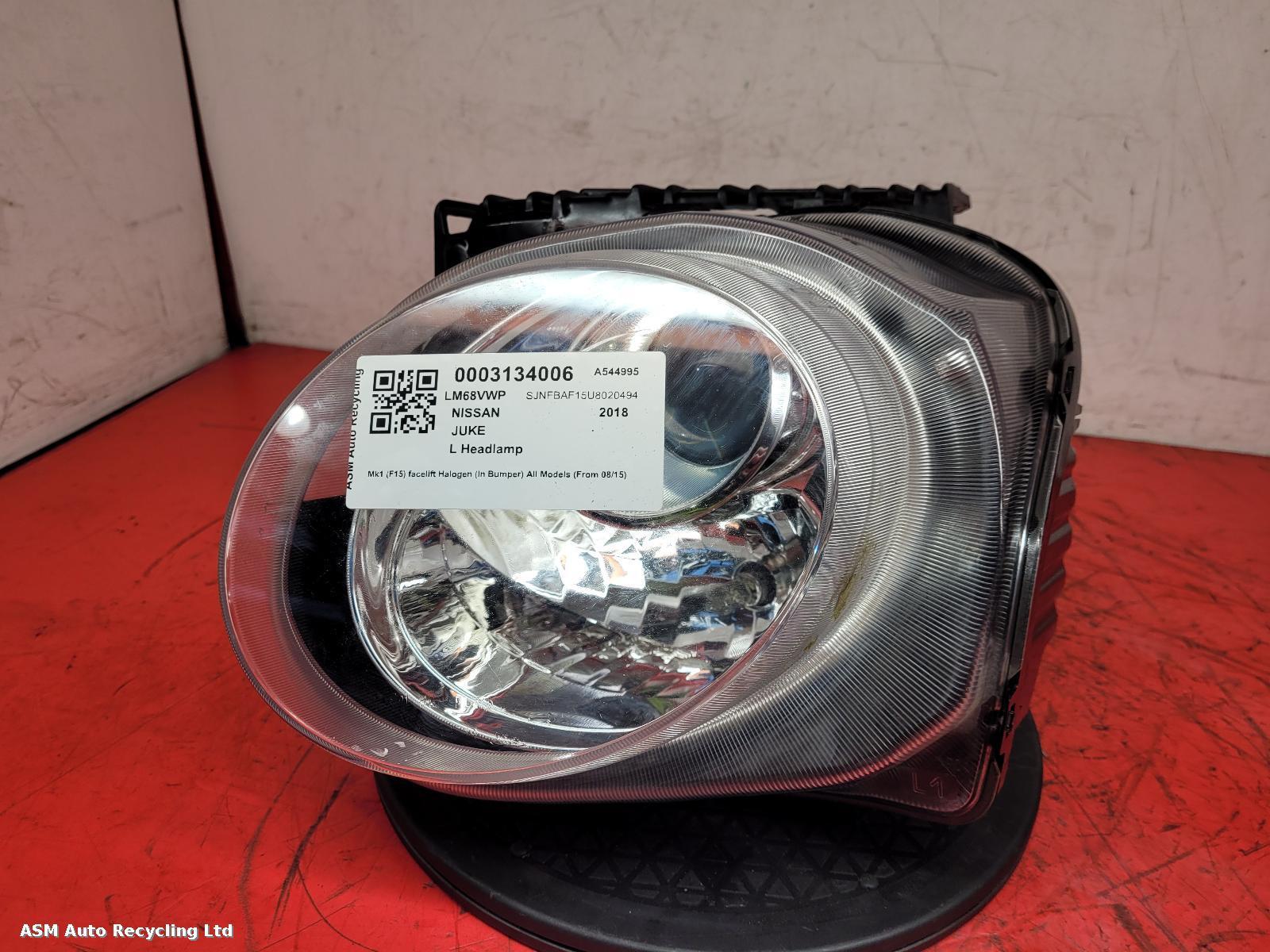 View Auto part L Headlamp Nissan Juke 2018