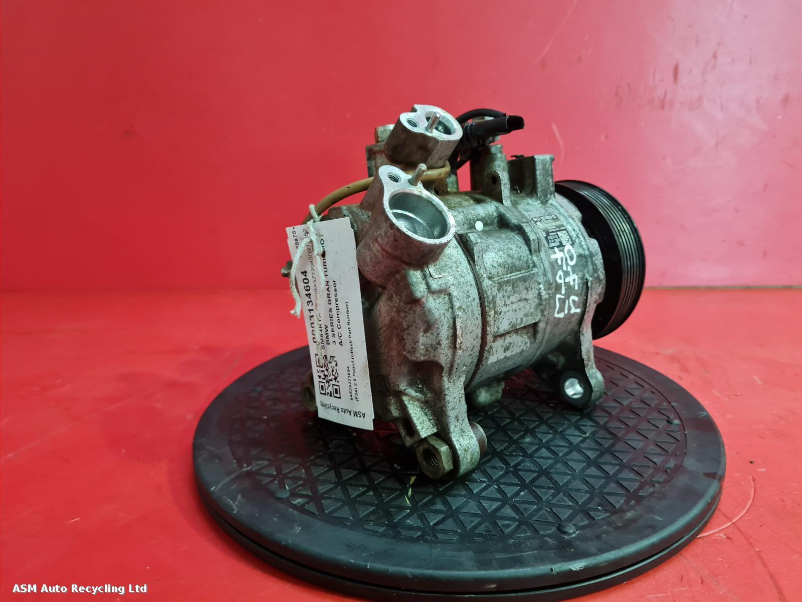 View Auto part Compressor Bmw 3 Series Gran Turismo (gt) 2015