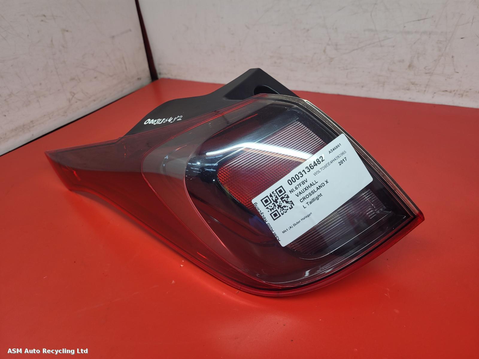 View Auto part L Taillight Vauxhall Crossland X 2017