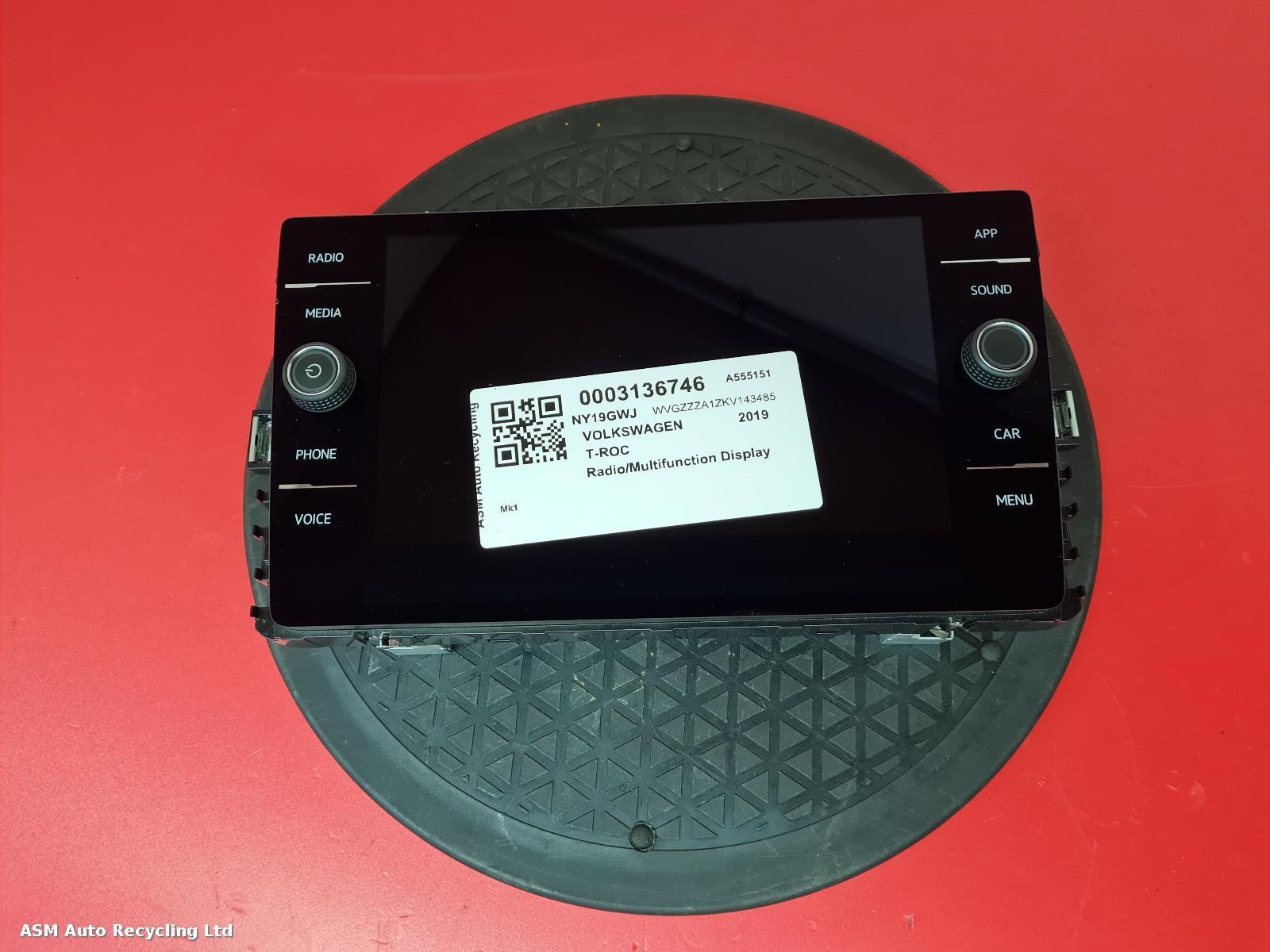 View Auto part Radio Display Volkswagen T-roc 2019