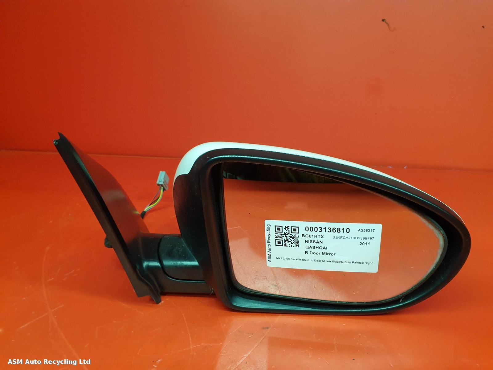 View Auto part R Door Mirror Nissan Qashqai 2011