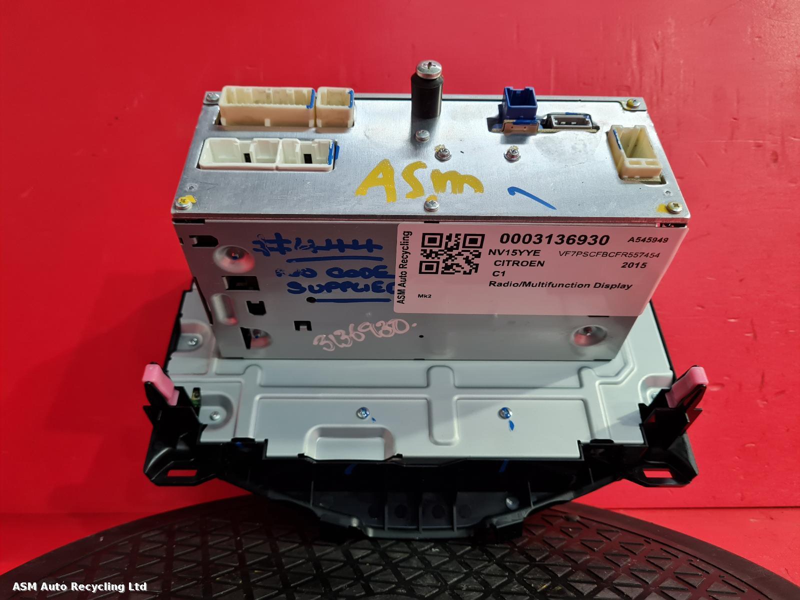 View Auto part Radio Display Citroen C1 2015