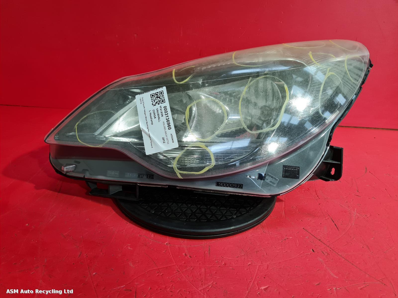 View Auto part L Headlamp Vauxhall Corsa 2012