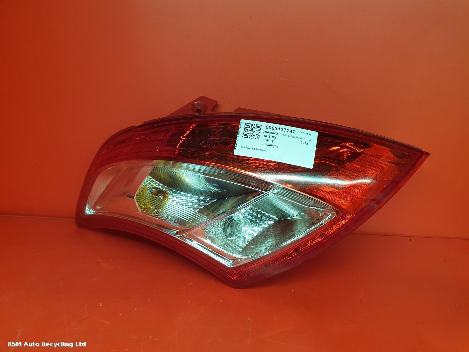 View Auto part L Taillight Suzuki Swift 2012