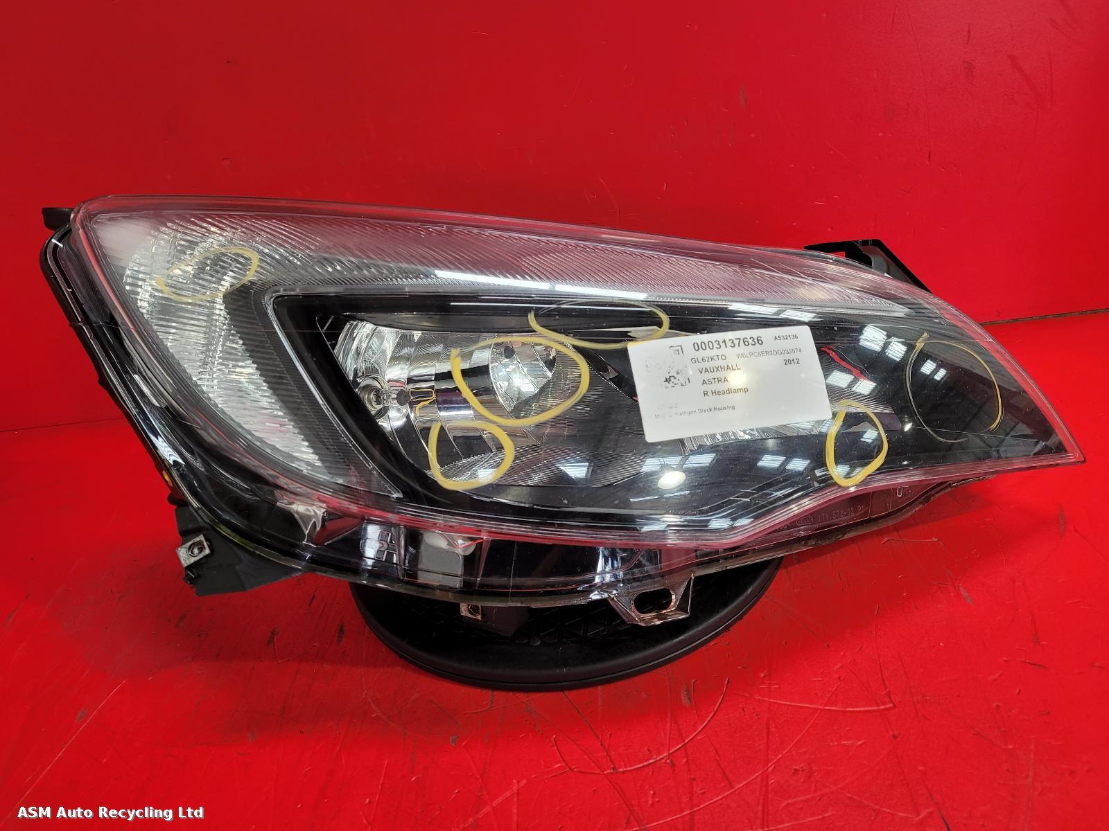 View Auto part R Headlamp Vauxhall Astra 2012
