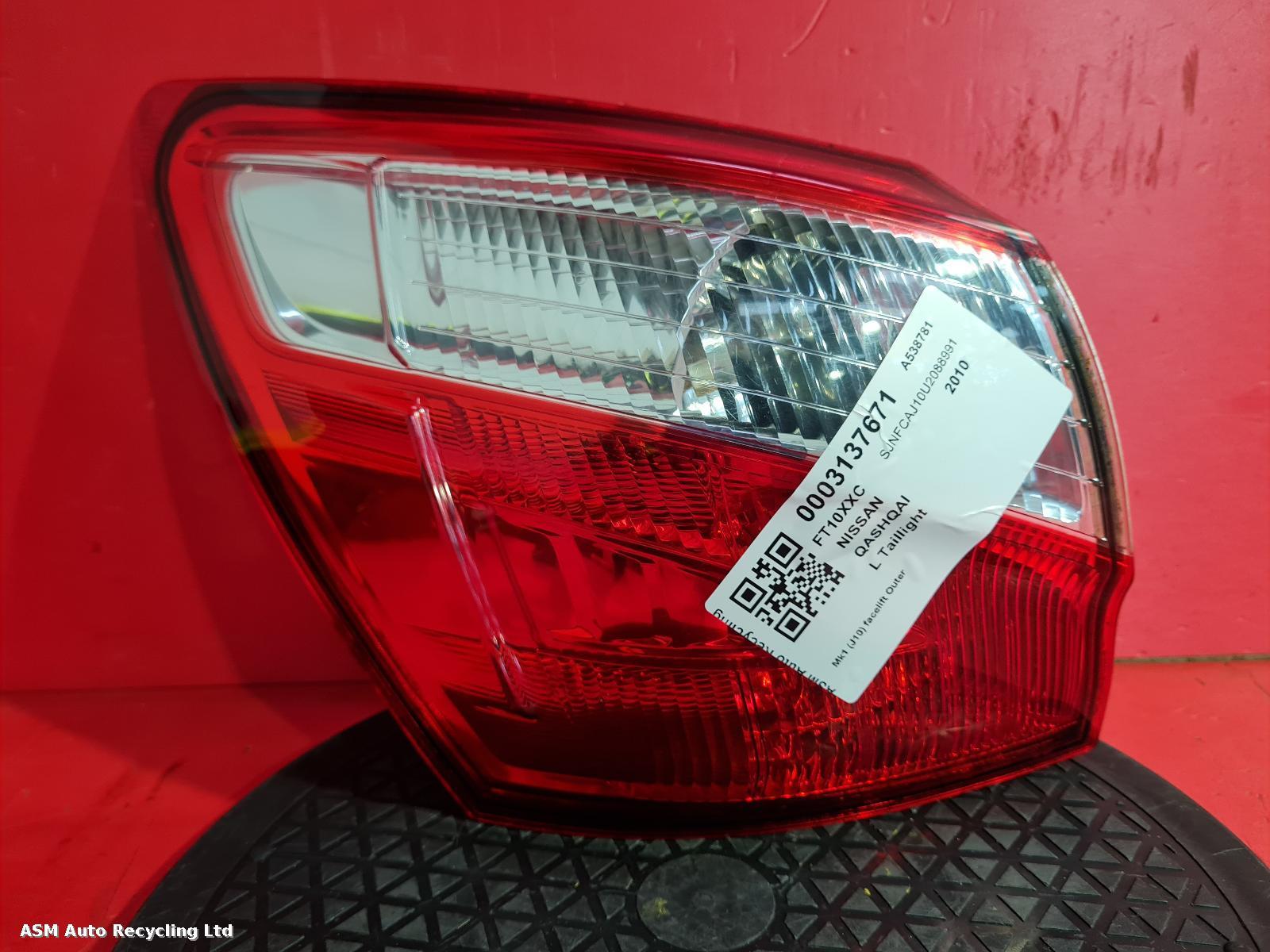 View Auto part L Taillight Nissan Qashqai 2010