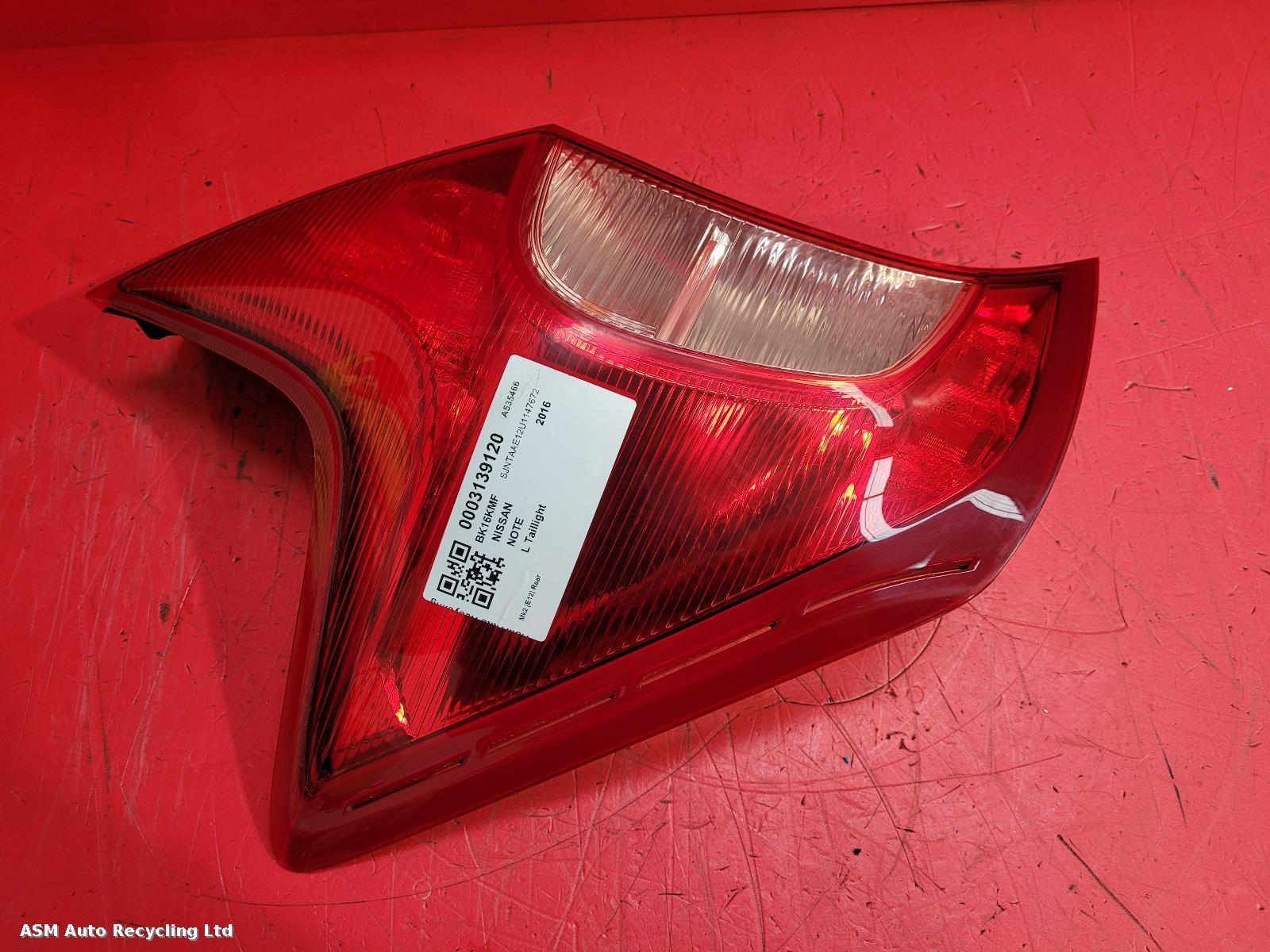 View Auto part L Taillight Nissan Note 2016