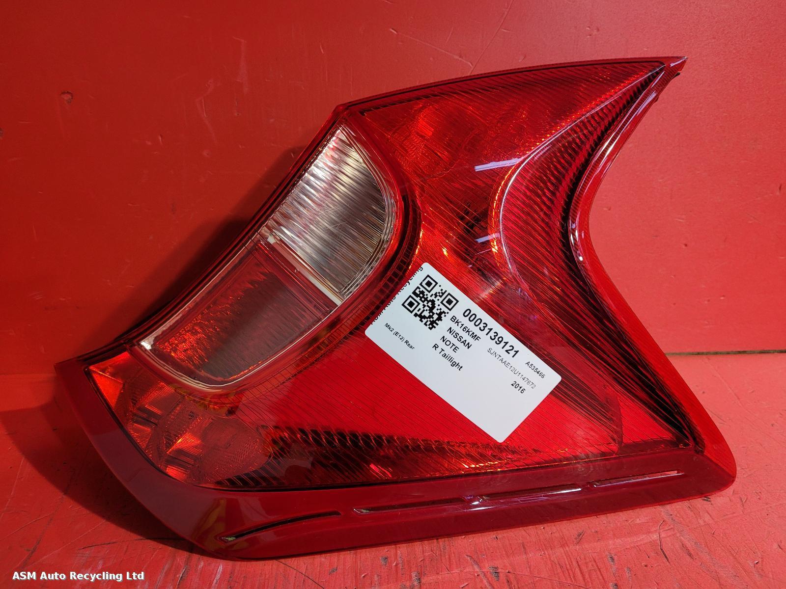 View Auto part R Taillight Nissan Note 2016