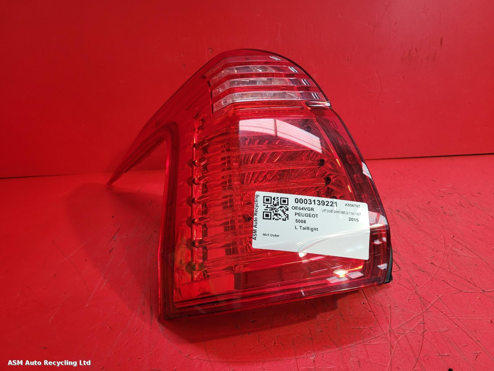 View Auto part L Taillight Peugeot 5008 2015