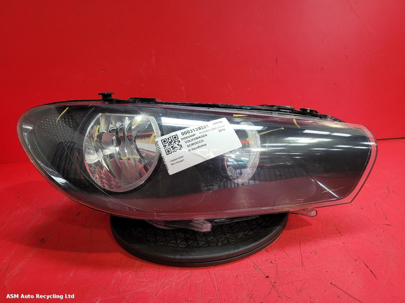 View Auto part R Headlamp Volkswagen Scirocco 2010