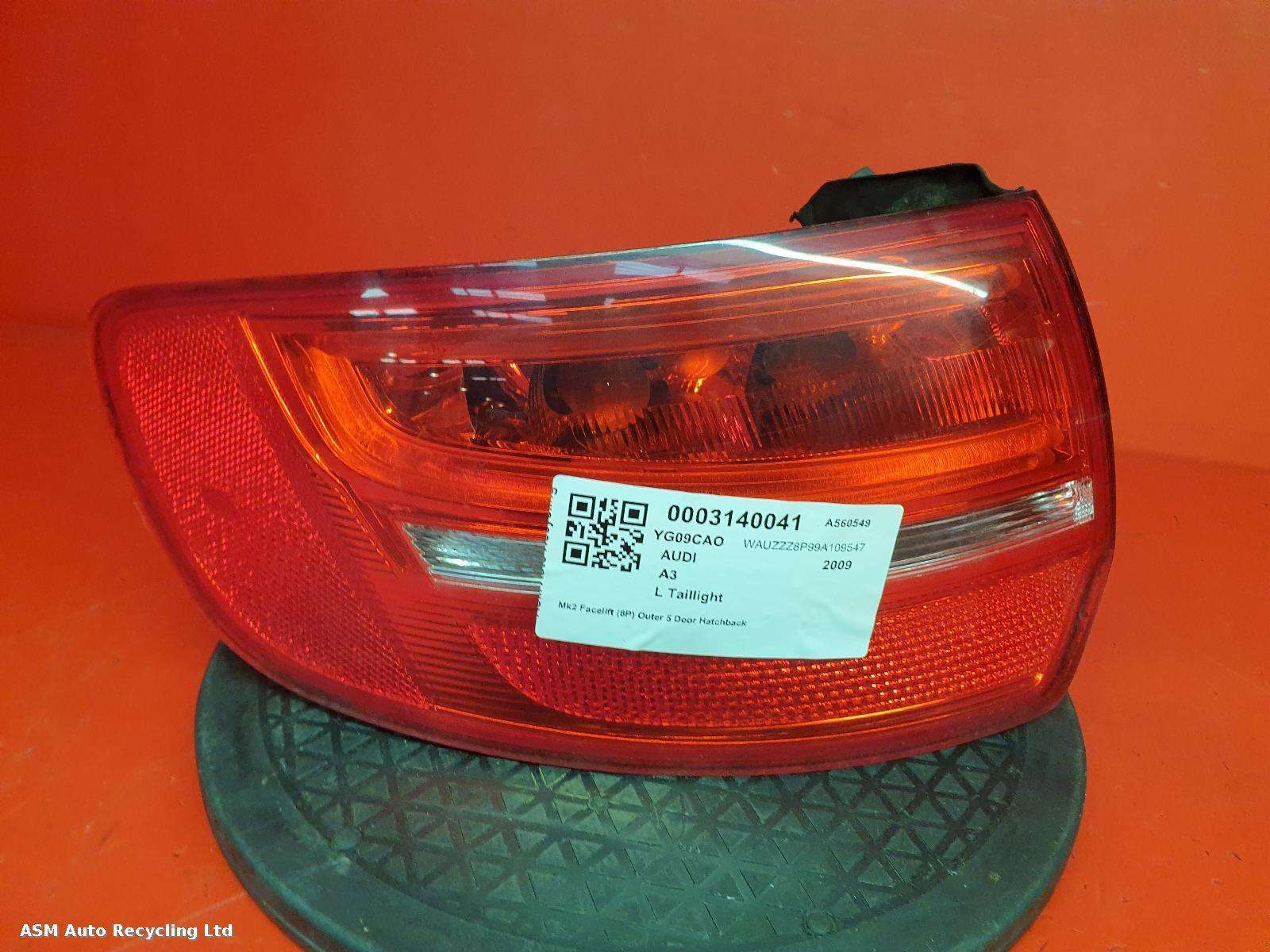 View Auto part L Taillight Audi A3 2009