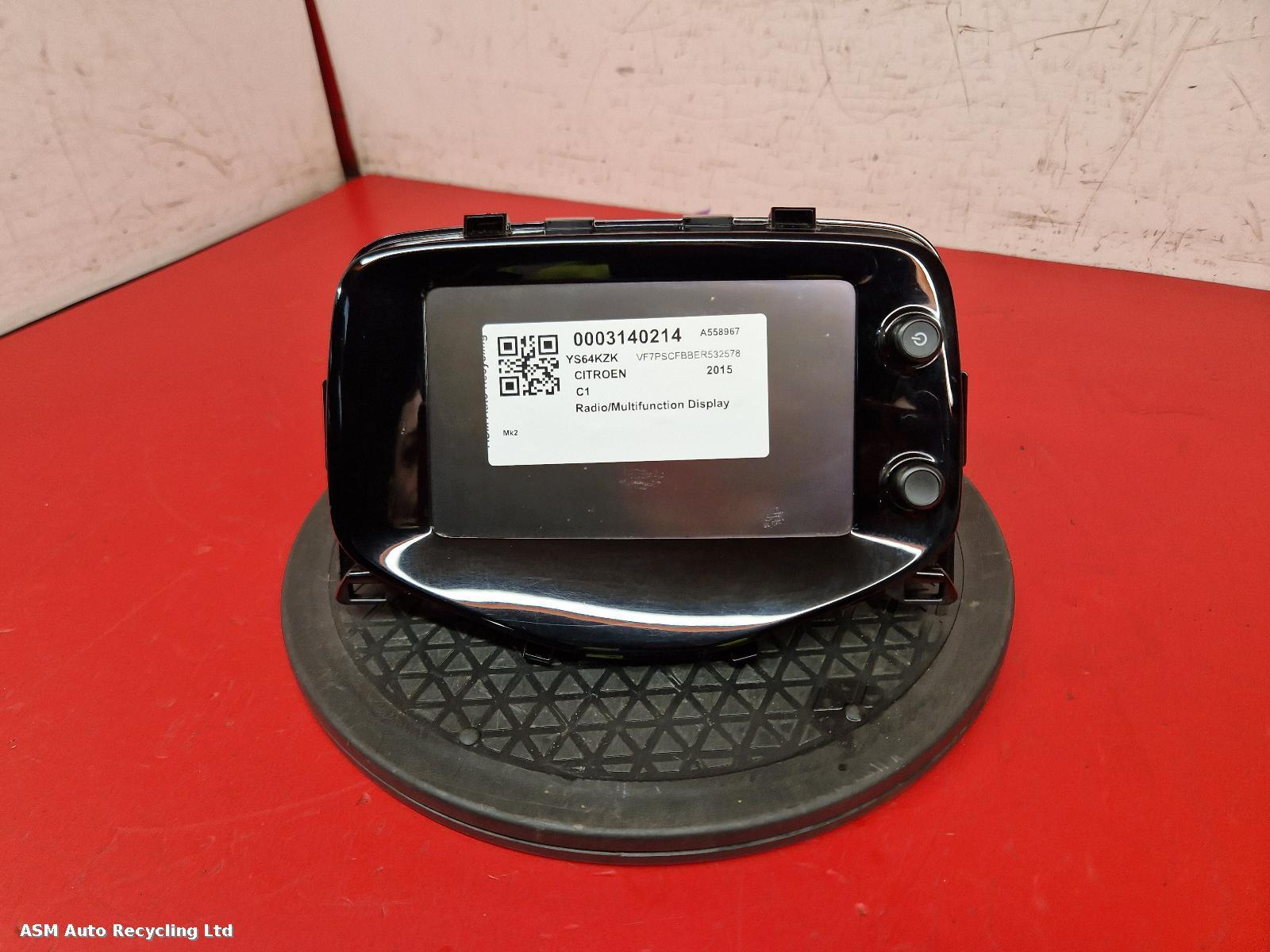 View Auto part Radio Display Citroen C1 2015