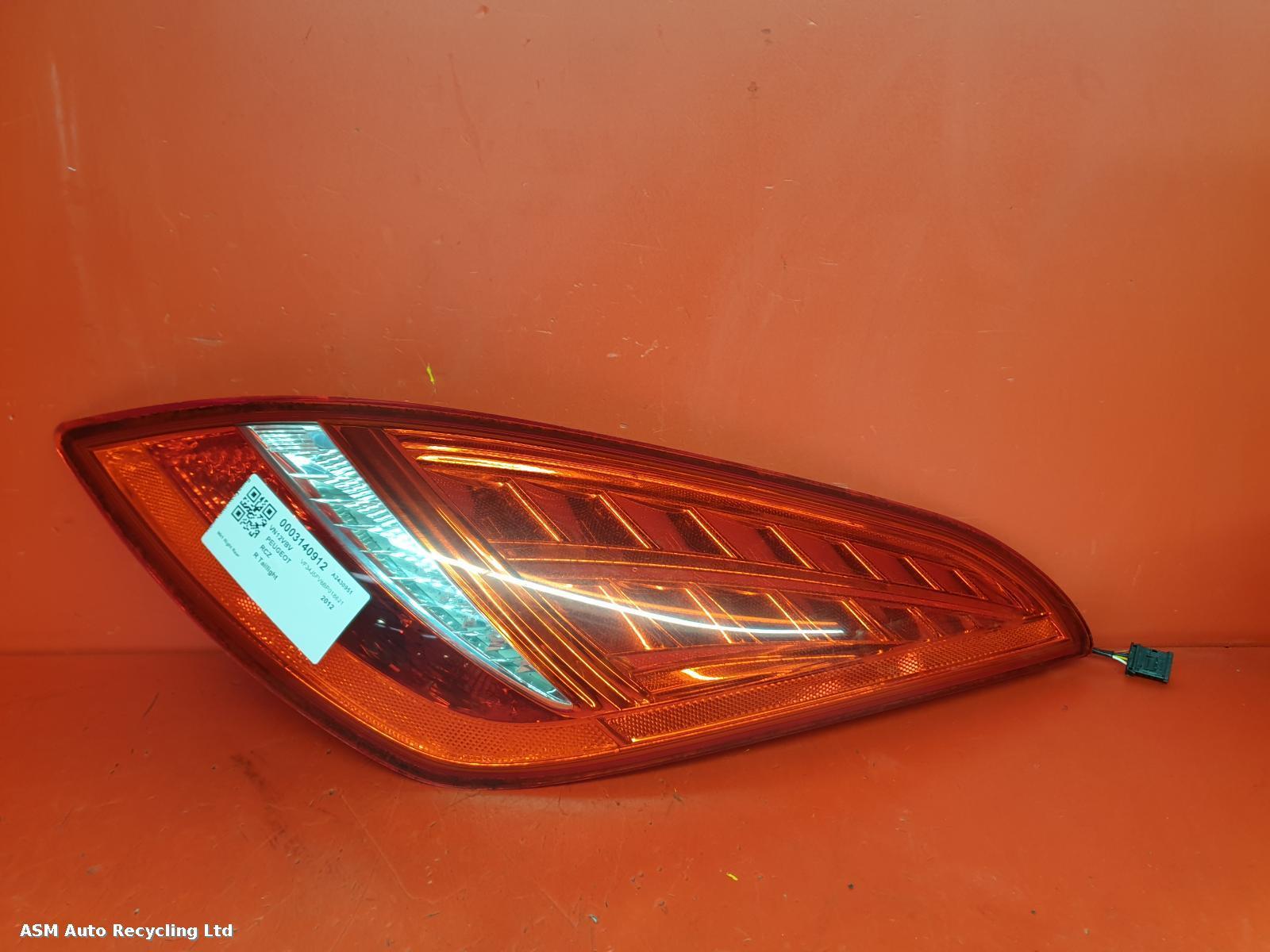 View Auto part R Taillight Peugeot Rcz 2012