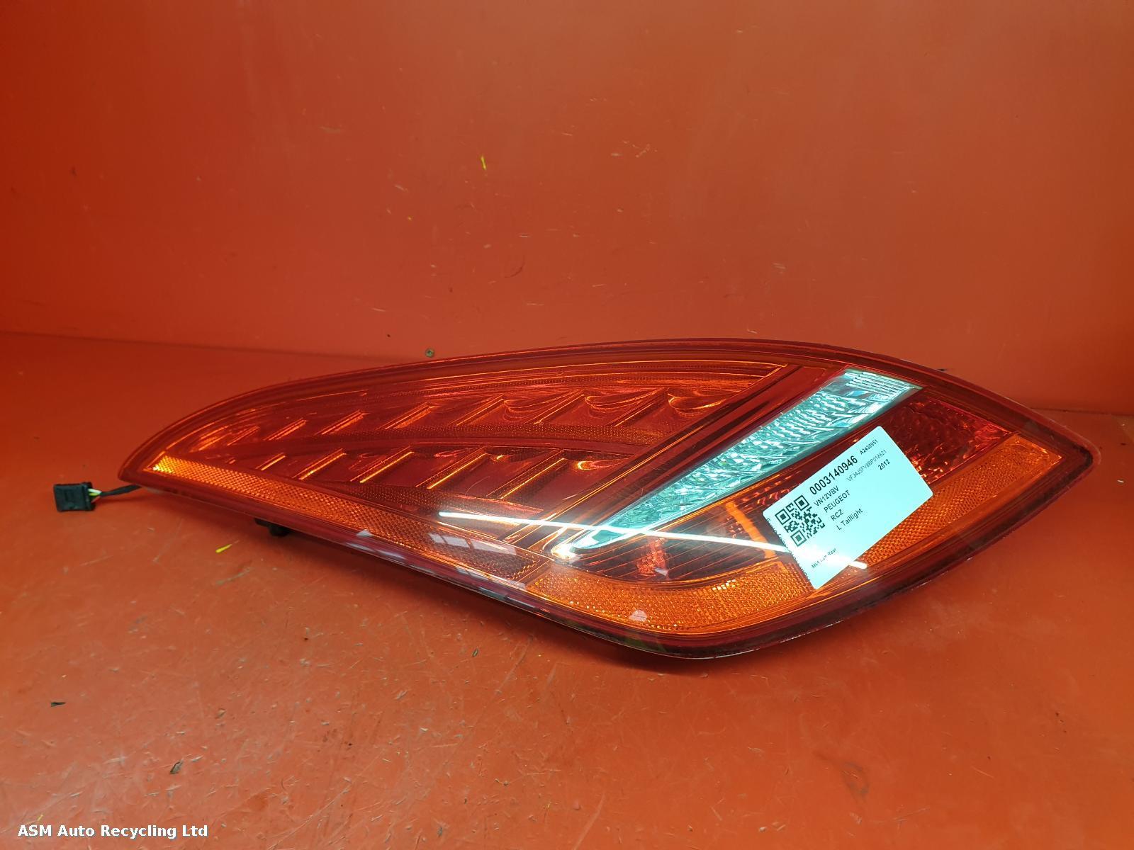 View Auto part L Taillight Peugeot Rcz 2012