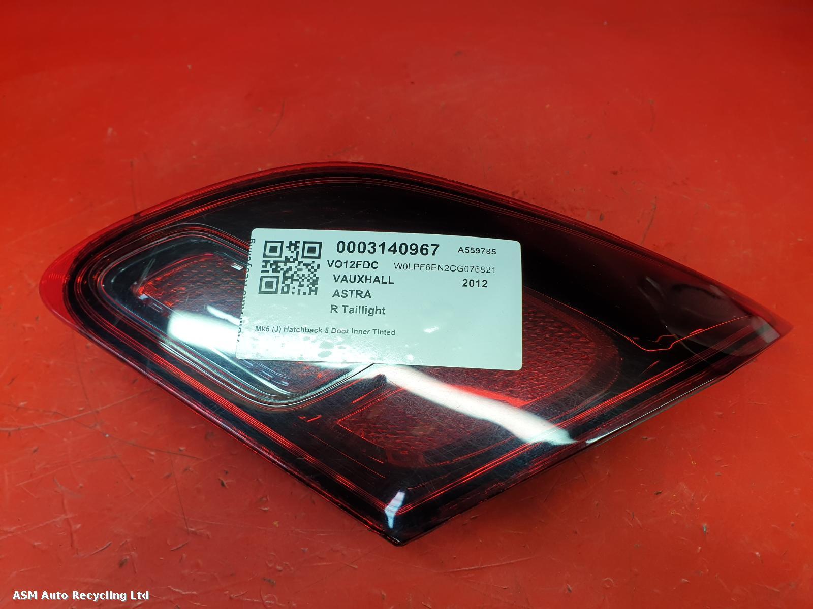 View Auto part R Taillight Vauxhall Astra 2012