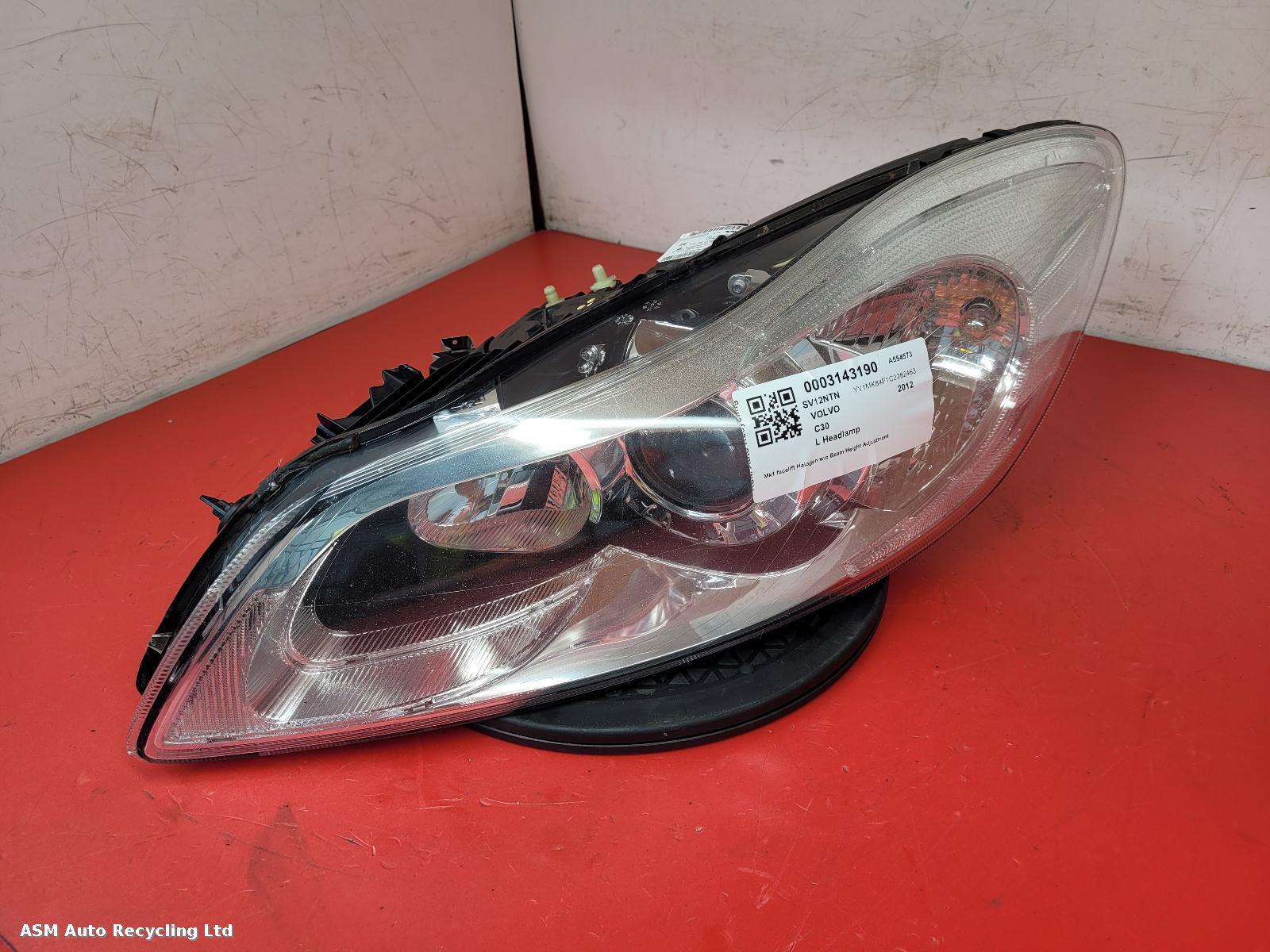 View Auto part L Headlamp Volvo C30 2012