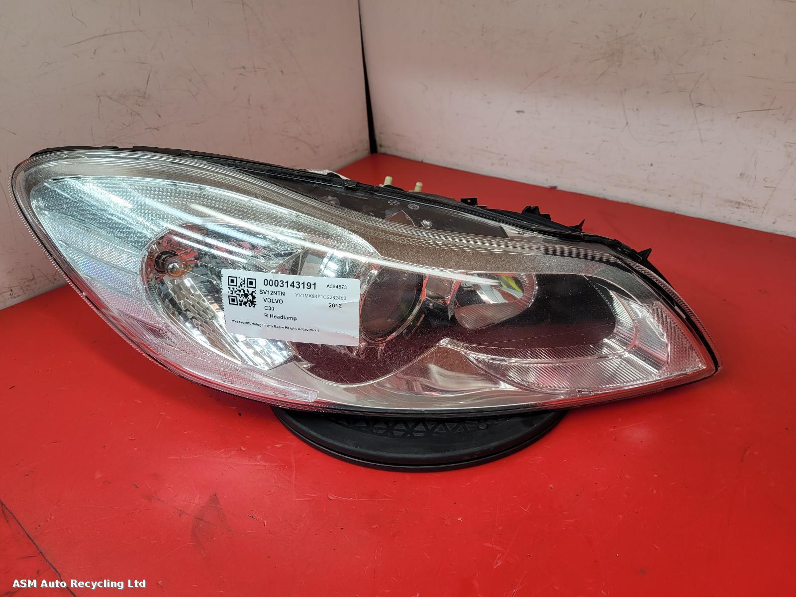 View Auto part R Headlamp Volvo C30 2012