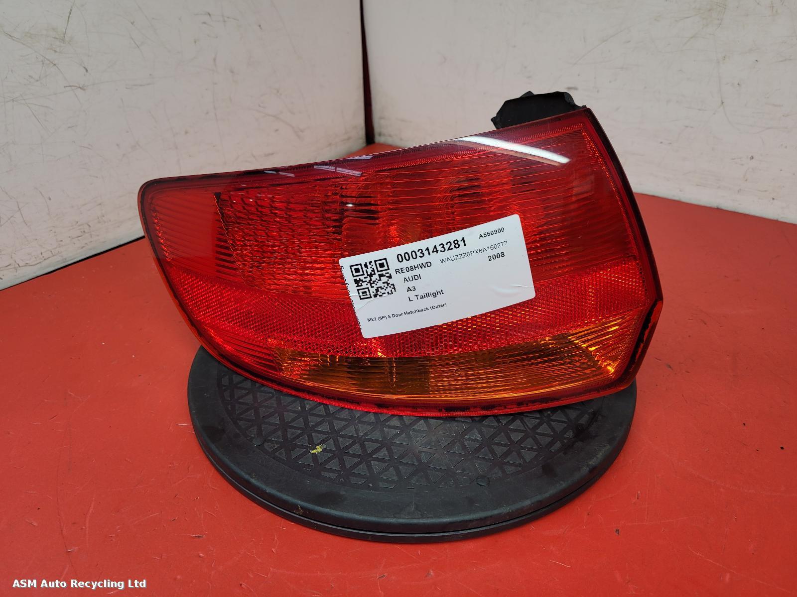 View Auto part L Taillight Audi A3 2008