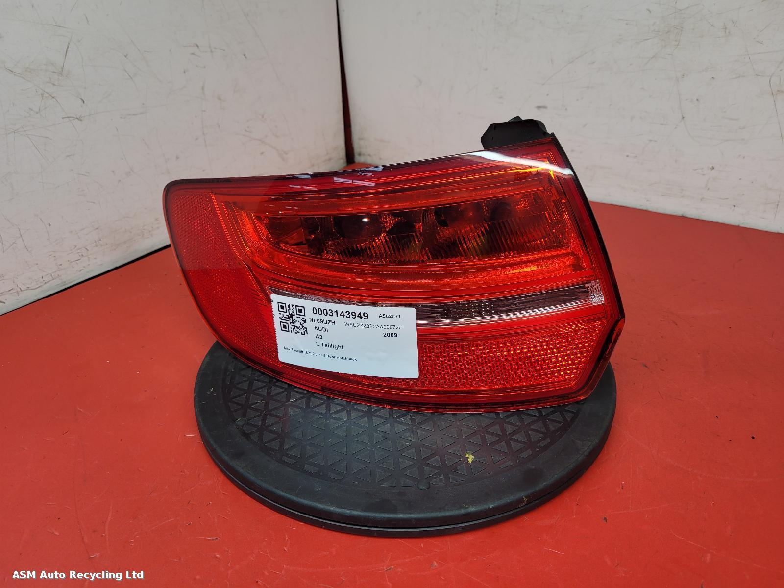View Auto part L Taillight Audi A3 2009