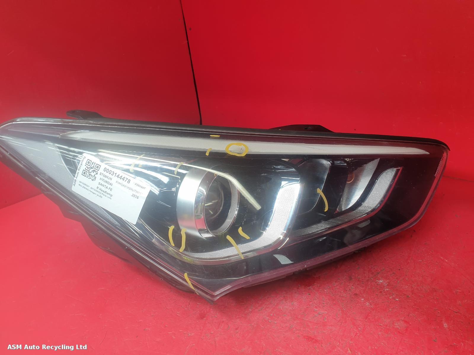 View Auto part R Headlamp Hyundai Santa Fe 2016