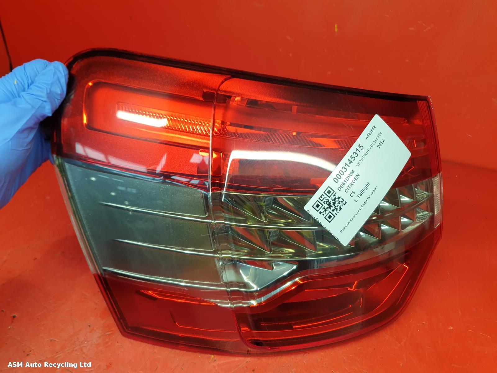 View Auto part L Taillight Citroen C5 2012