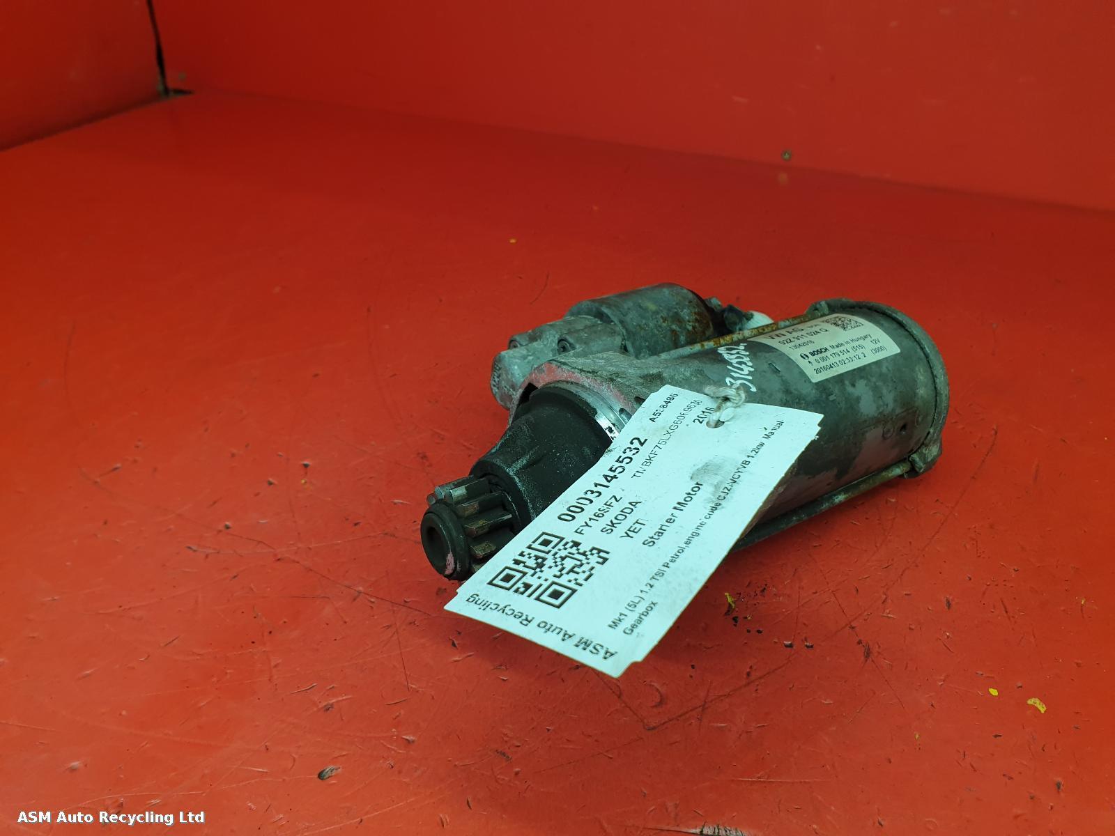 View Auto part Starter Motor Skoda Yeti 2016