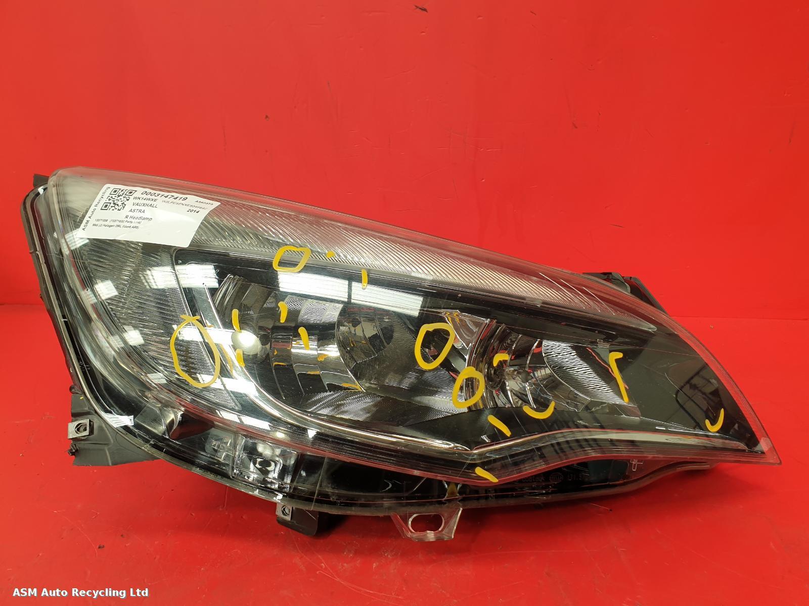 View Auto part R Headlamp Vauxhall Astra 2014