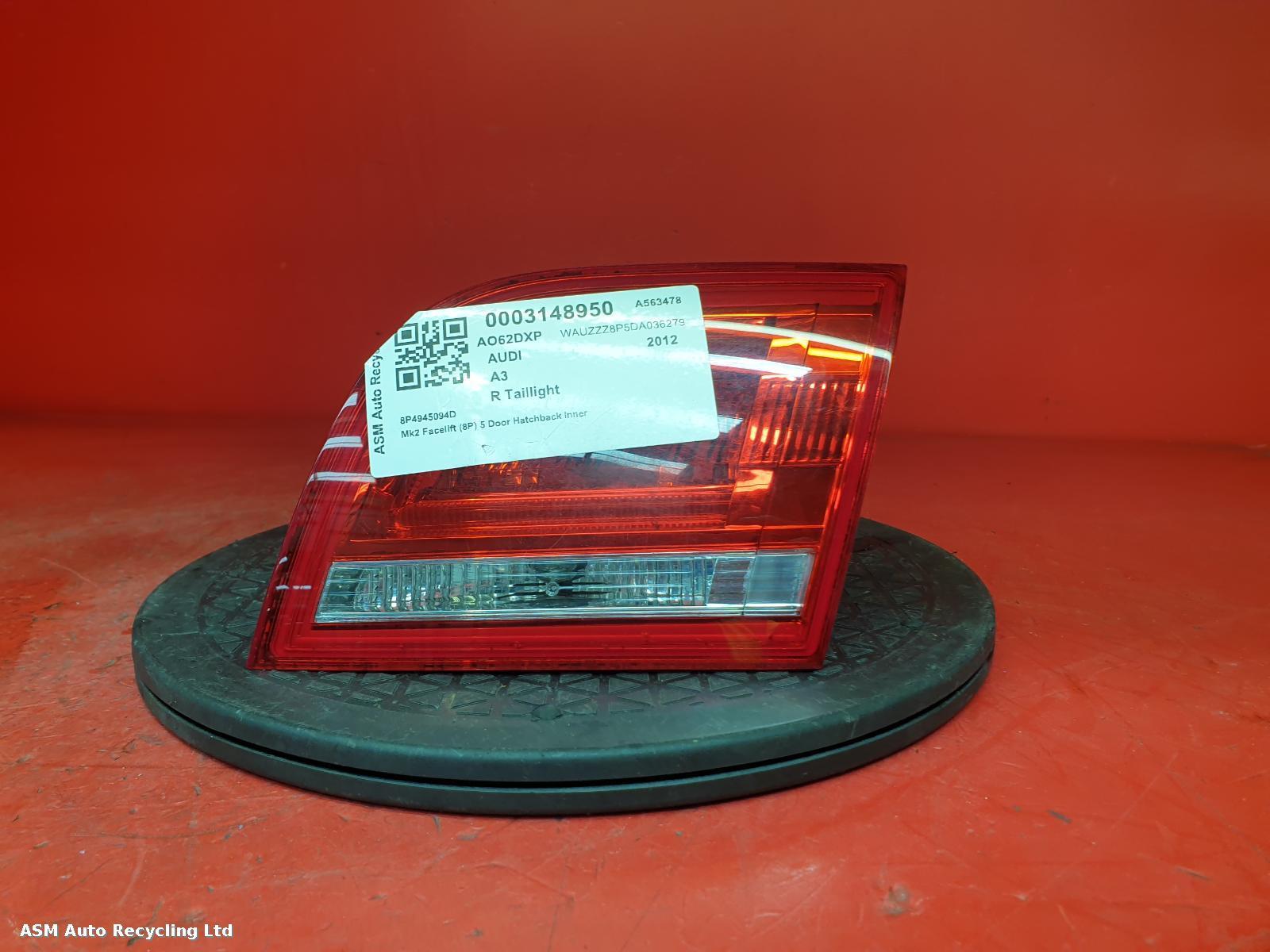 View Auto part R Taillight Audi A3 2012