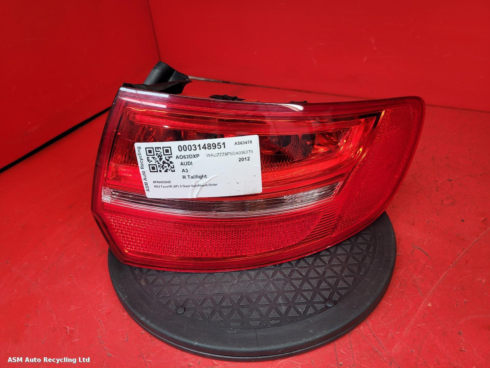 View Auto part R Taillight Audi A3 2012