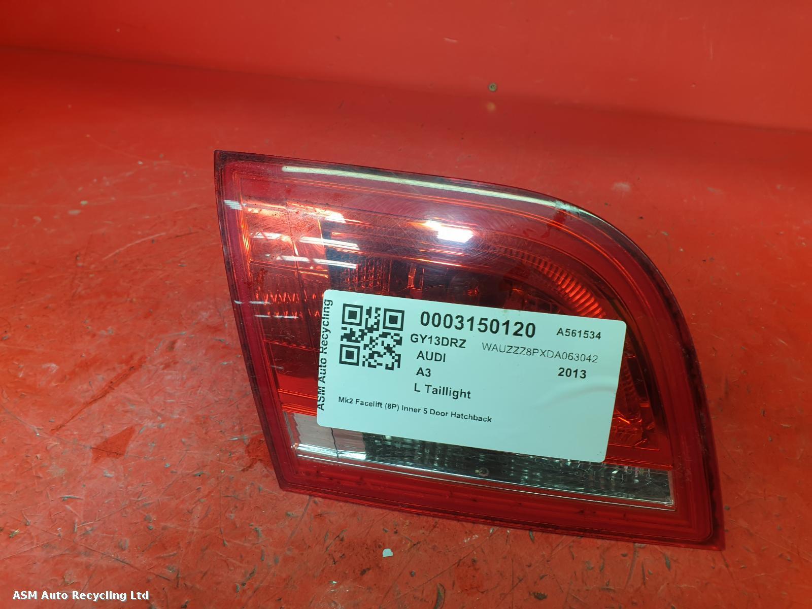 View Auto part L Taillight Audi A3 2013