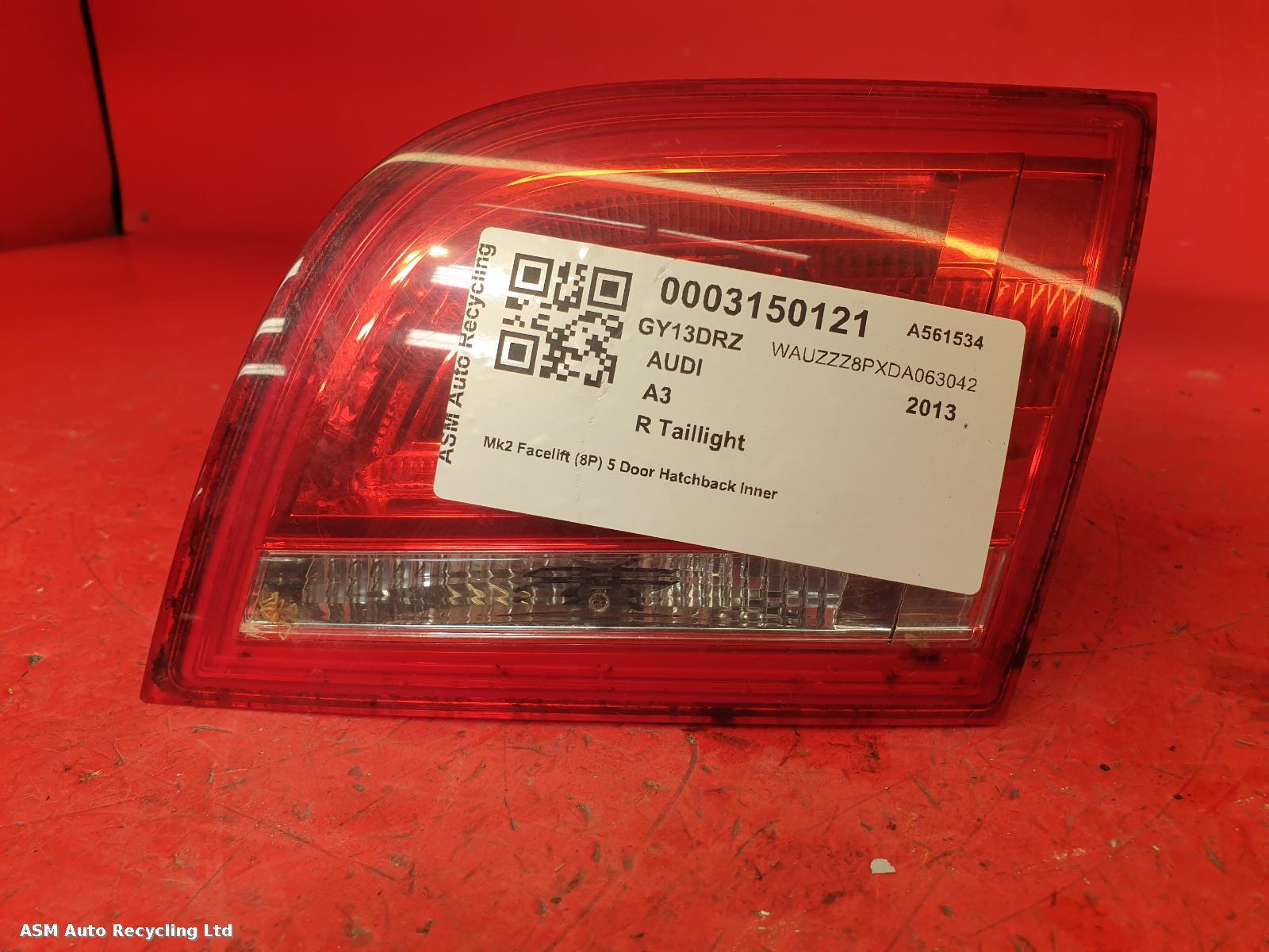 View Auto part R Taillight Audi A3 2013